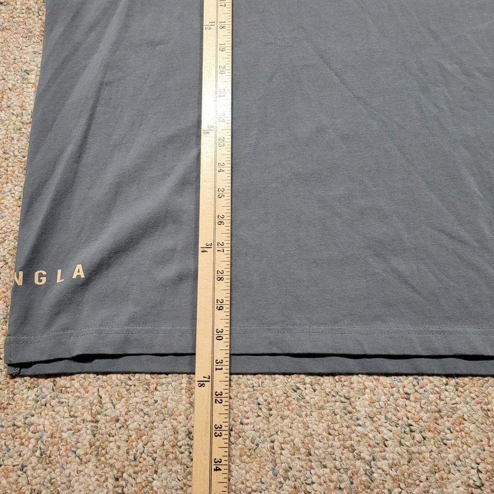YoungLA Long Sleeve Tee Mens Large Gray Gym Streetwear Shirt Solid Casual